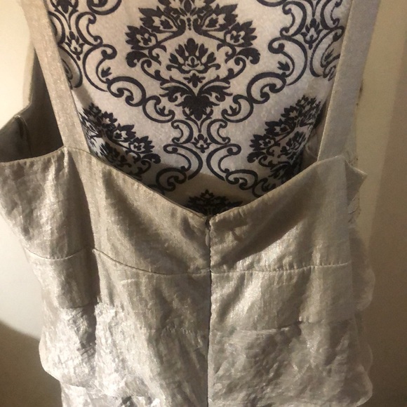 Champagne floor length evening gown. - Picture 7 of 8